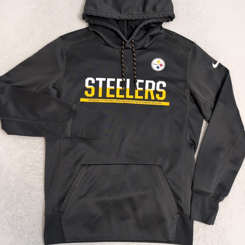 Pittsburgh Steelers Nike On Field Mens Small Gray Hoodie EUC